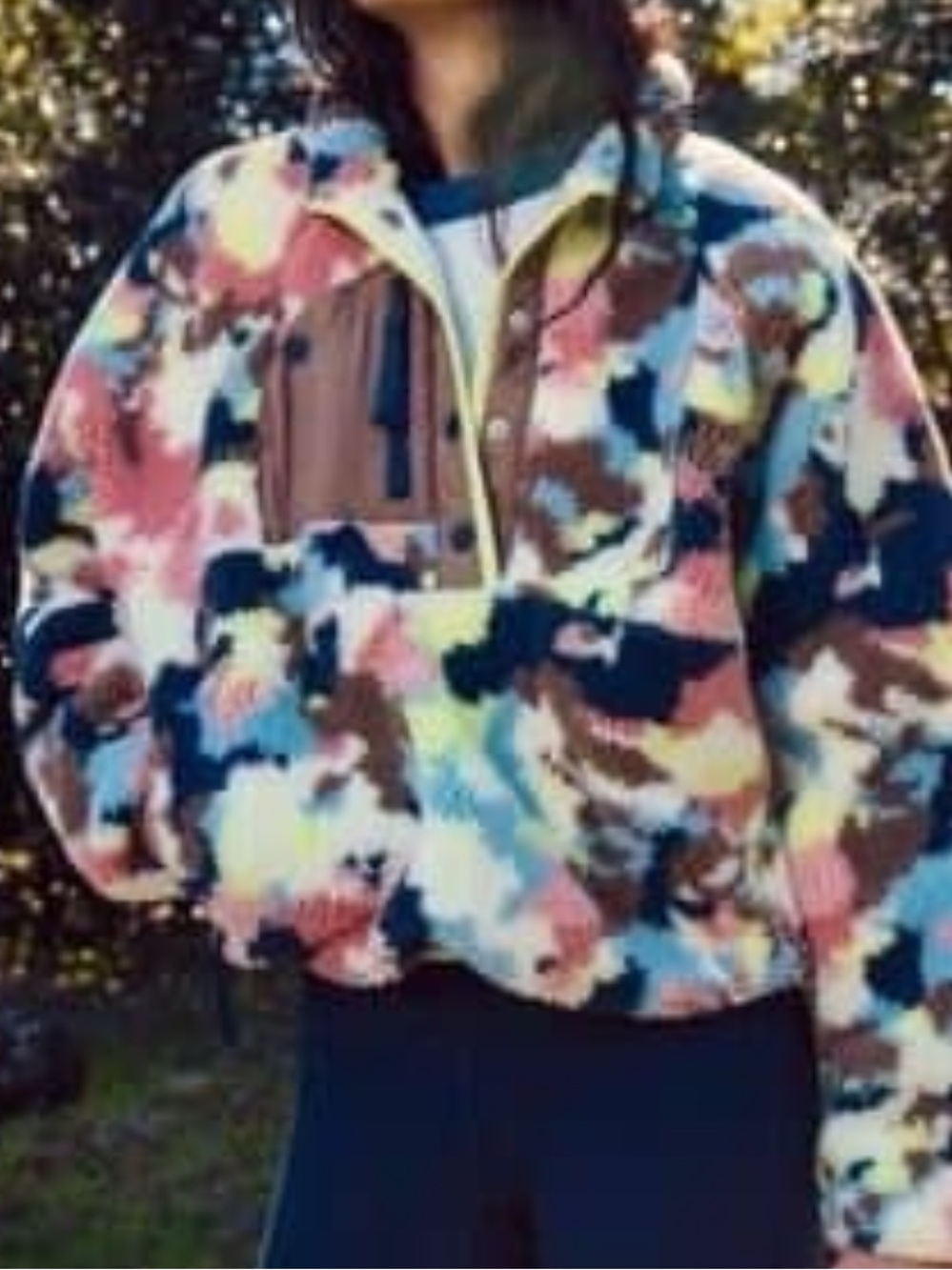 Free People Hit The Slopes Sherpa Hoodie In Camo